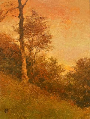 Autumn Series (Two) by Shawn Krueger | Oil on canvas panel Landscape with autumn trees and foliage
