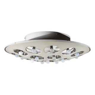 Large Vintage Model CP3529 Chandelier in White Lacquered Aluminum from Stilnovo, Italy, 1960s For Sale