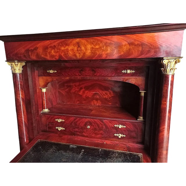 Empire Secretaire in Corinthian Bronze Gilded with Mercury, 1810 For Sale - Image 6 of 18