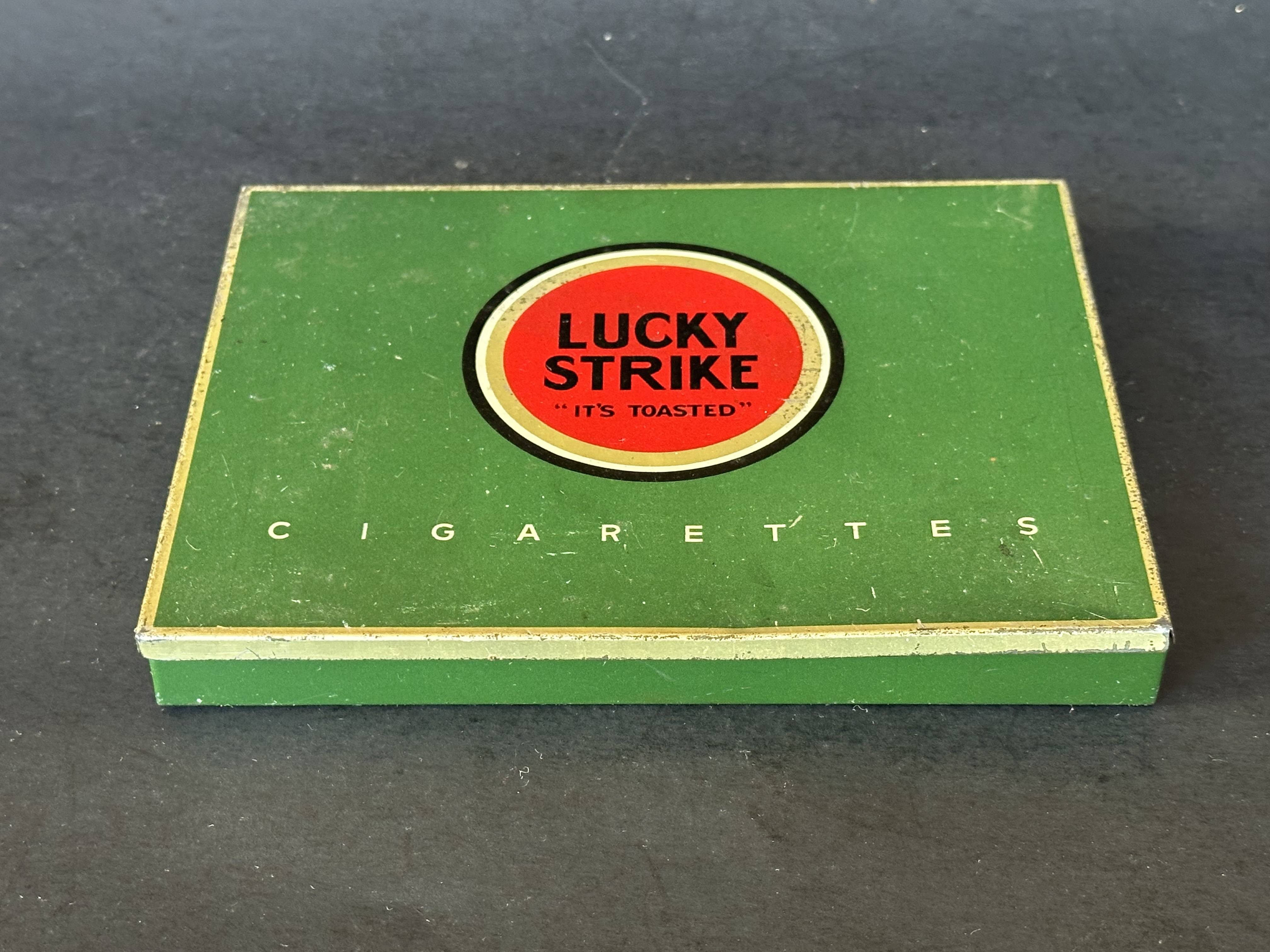 Vintage Lucky Strike Cigarettes Tin Box