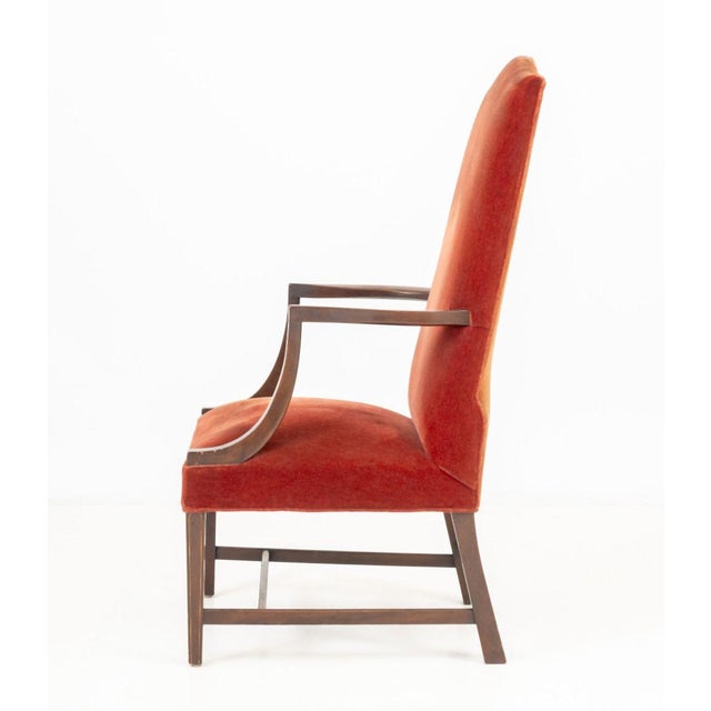 Early 19th Century Federal Style Mahogany Lolling Armchair For Sale - Image 5 of 6