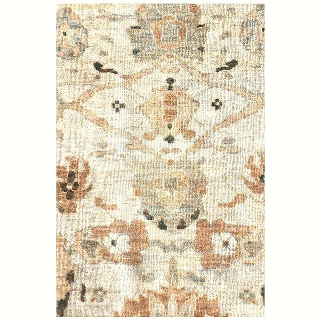 Persian Sultanabad Wool 9x13 Tan, Grey, Taupe & Ivory Handmade Area Rug #1142628 For Sale - Image 4 of 5
