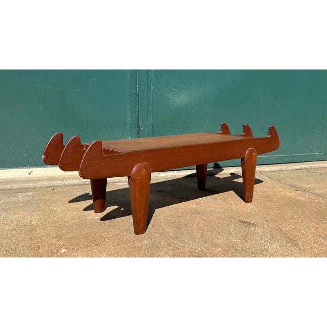 1950s Sculptural Bench Mid Century Modern For Sale - Image 10 of 10