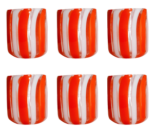 Scaramacai Collection Glasses by Maryana Iskra for Ribes the Art of Glass, Set of 6