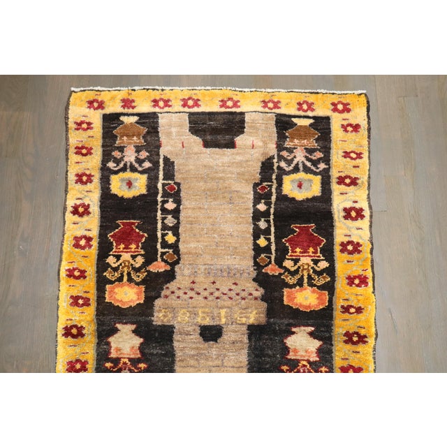 1980s Vintage Zabihi Collection Turkish Anatolian Small Rug - 2'7" x 3'7" For Sale - Image 5 of 6