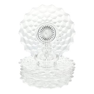 1960s Fostoria “American” Glass Salad Plates - Set of 8 For Sale