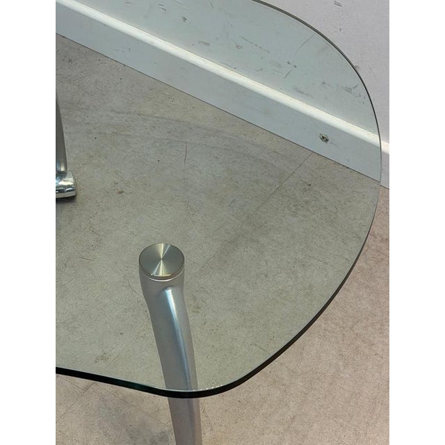 Glass Coffee Table on Wheels by Rolf Benz For Sale - Image 6 of 7