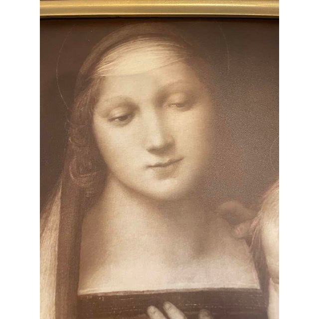 Raphael Antique Classical Revival Franz Hanfstaengl German Sepia Photogravure Print Raphael 'Madonna Del Granduca' Framed For Sale - Image 4 of 10