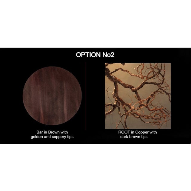 Brown Linear Pendant Light by Frankie Cesare For Sale - Image 8 of 10