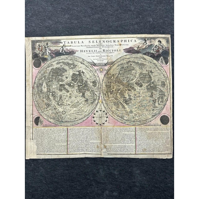 Tabula Selenographica Map from Johann Gabriel Doppelmayr, 1720 For Sale - Image 13 of 13