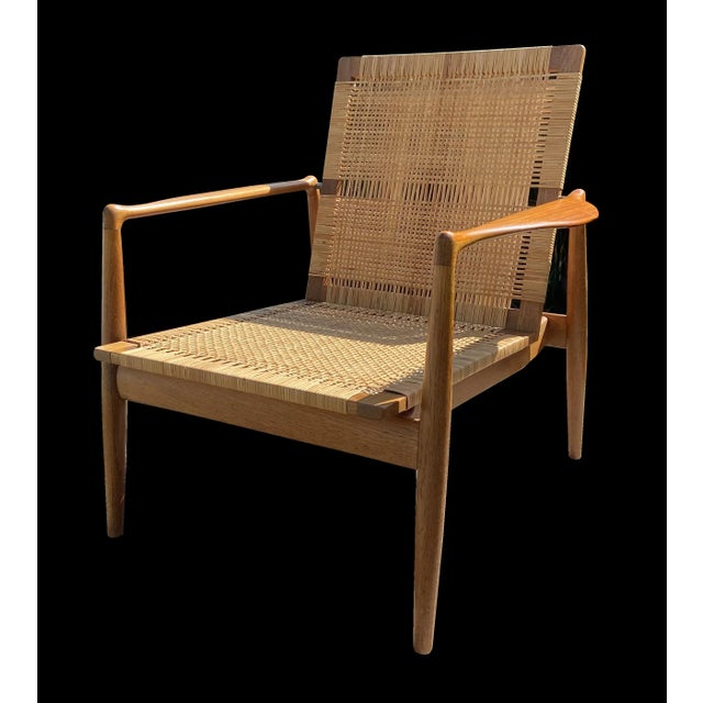 Model SW96 Chair in Oak, Cane and Teak by Finn Juhl for Soren Willadsen For Sale - Image 6 of 6