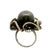 Metal 15.5mm Tahitian Pearl Diamond 18k Gold Flower Ring, Size 6.5 For Sale - Image 7 of 7