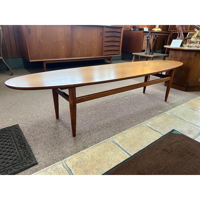 1960s 1960s Mid Century Modern Surf Board Coffee Table Drexel Heritage For Sale - Image 5 of 10