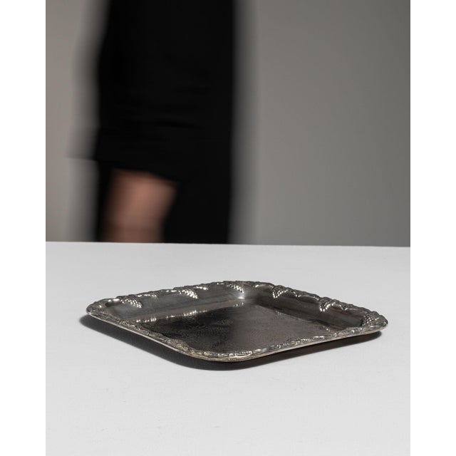 Early 20th Century France Baroque Gray Metal Tray For Sale - Image 10 of 15