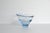 Hand blown Aqua blue "Thule" glass bowl. The shape is conical with the leading edge lower than the back edge. The piece is...