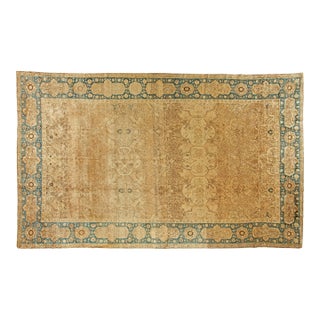 Fine Antique Persian Tabriz Handmade Wool Rug For Sale