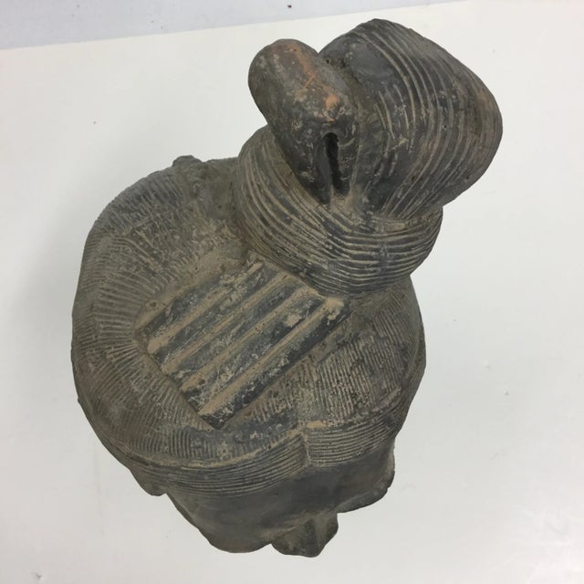 Vintage Clay Chinese Art Warrior Bust Head Art For Sale In Portland, ME - Image 6 of 11