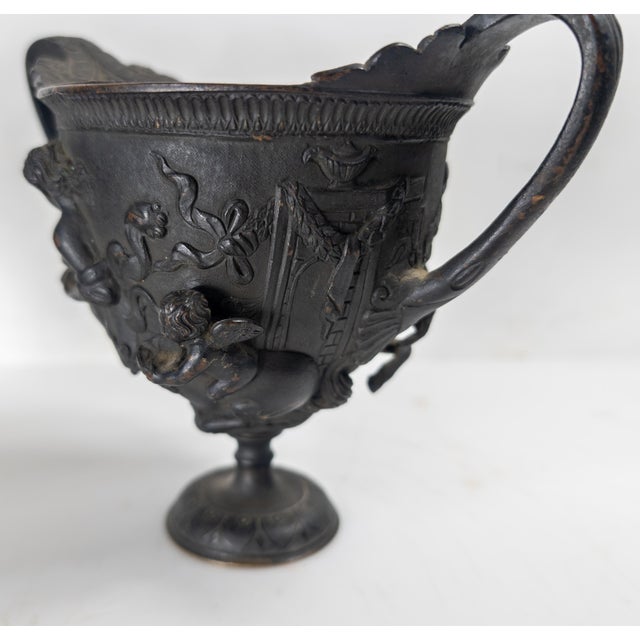 19th Century Pair of Neoclassical Grand Tour Urns With Mythological Figures For Sale - Image 9 of 18