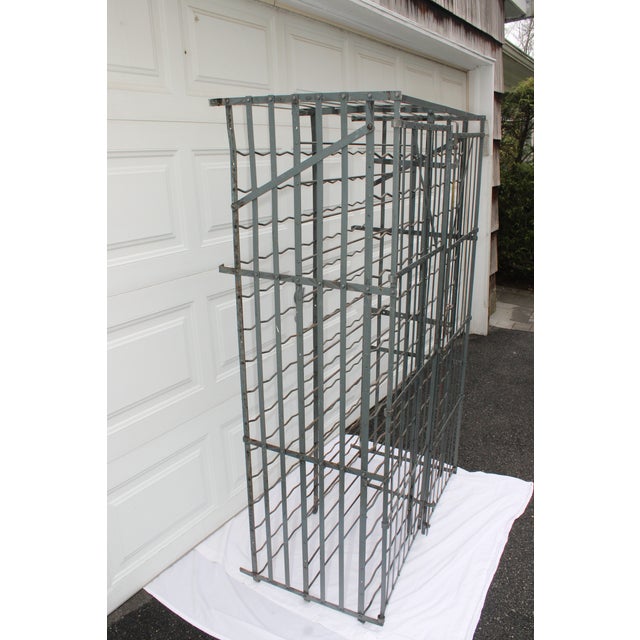 1940s Rigidex 300 Bottle Wine Safe Rack Security Locking Metal Cage For Sale - Image 14 of 17