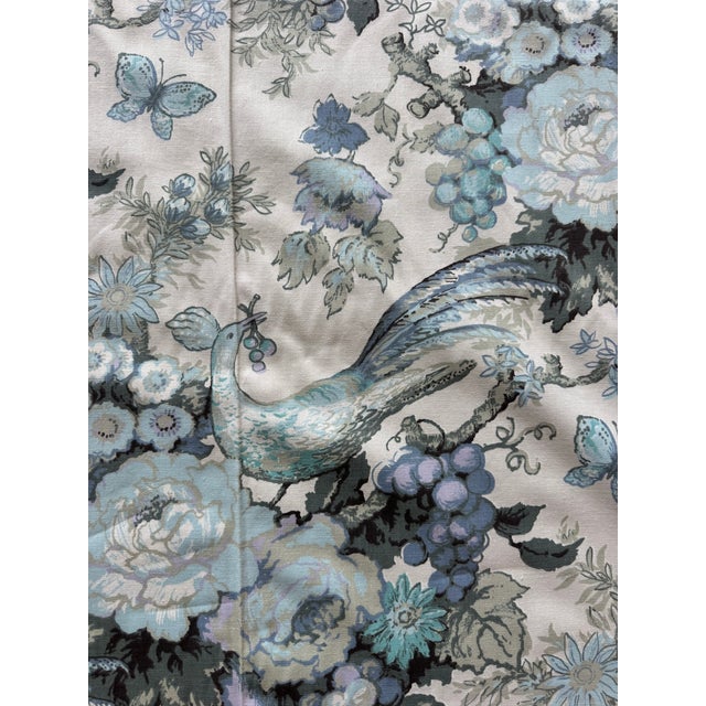 1970s Vintage Cyrus Clark Orientale Chinoiserie Bird & Floral Fabric – 10.3 Yards For Sale - Image 5 of 8
