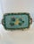 Victorian 1900s Flower & Leaf Decorated Victorian Ceramic Majolica Platter For Sale - Image 3 of 8