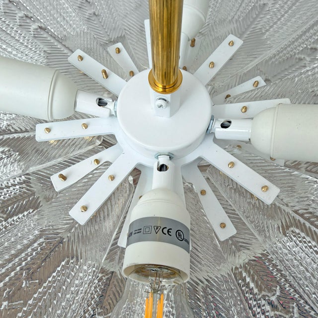 Metal Mid-Century Modern Margherita Murano Glass Ceiling Light, 2000 For Sale - Image 7 of 8