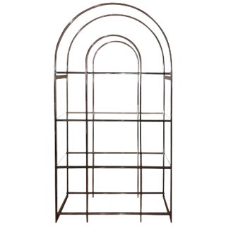 1970s Milo Baughman Style Chrome Etagere For Sale