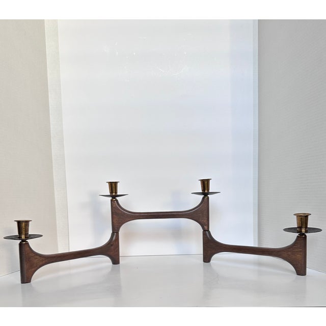 Brown Danish Articulated Arm Candleholder For Sale - Image 8 of 9
