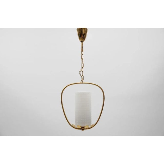 Mid-Century Modern Brass and Bubble Glass Pendant Lamp by Rupert Nikoll, Vienna, Austria, 1960s For Sale - Image 10 of 10