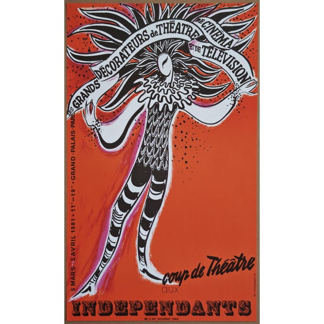 Original Coup de Théâtre Poster by Monneret, 1981 For Sale