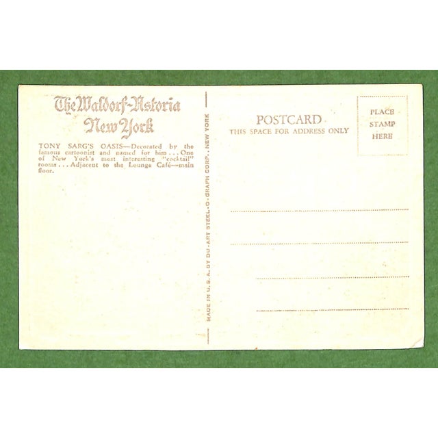 Decorated by the famous cartoonist and named for him... One of New York's most interesting "cocktail rooms" 3 3/4" x 5...