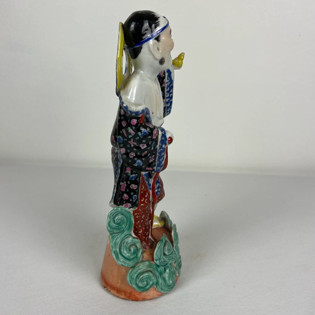 1920s 1920s Famille Rose Immortal Figurine For Sale - Image 5 of 8