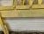 Off-white Vintage Twin Size French Country or Regency Yellow Off White Lattice Headboard For Sale - Image 8 of 10