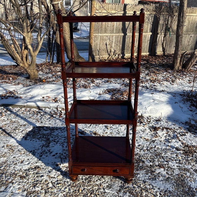 Late 19th Century Regency Mahogany 4 Shelf Etagere For Sale - Image 9 of 10