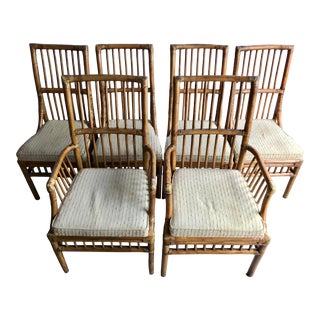 Henredon Rattan Dining Chairs - Set of 6 For Sale