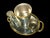 Alessi barware set, 1970s, for serving drinks in style, Mercurio model. Each piece is embellished with a gold cord-shaped...