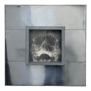 Circa 1990 Dougken "Vanity" Graphite on Paper Art Work in Metal Frame For Sale