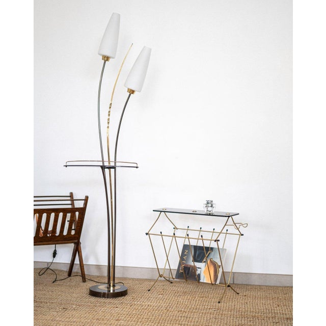 Black Floor Lamp from Maison Arlus, 1960 For Sale - Image 8 of 8