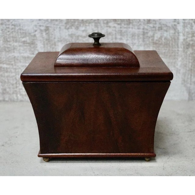 Brown Antique Sarcophagus Tea Caddy, 1860s For Sale - Image 8 of 8