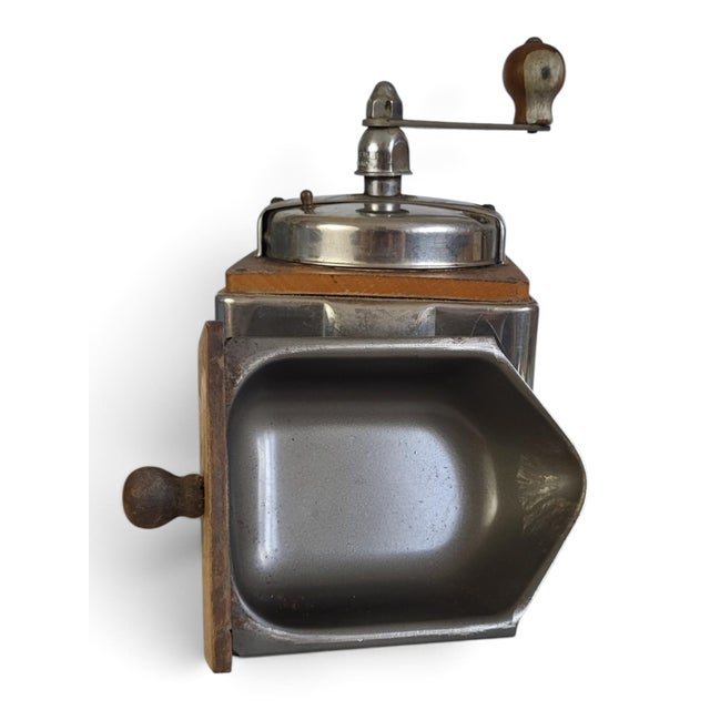Metal Coffee Grinder with Chrome Body from Peugeot Frères, 1940s For Sale - Image 7 of 12