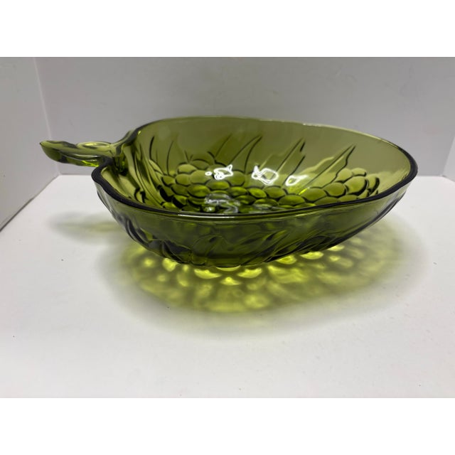 Mid-Century Modern Mid-Century Modern Viking Glass Epic Grape Bowl, Avocado Green, C. 1960s–1970s For Sale - Image 3 of 8
