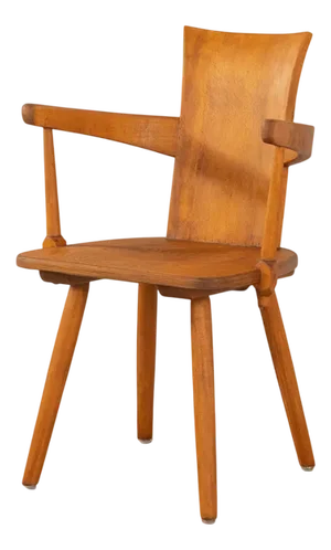 Brutalism Beech Chair, 1970s
