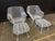 Pair of 1950’s Russell Woodard Sculptural Spring Chairs With Ottoman Set, 4 Pieces, Attributed For Sale In New York - Image 6 of 11