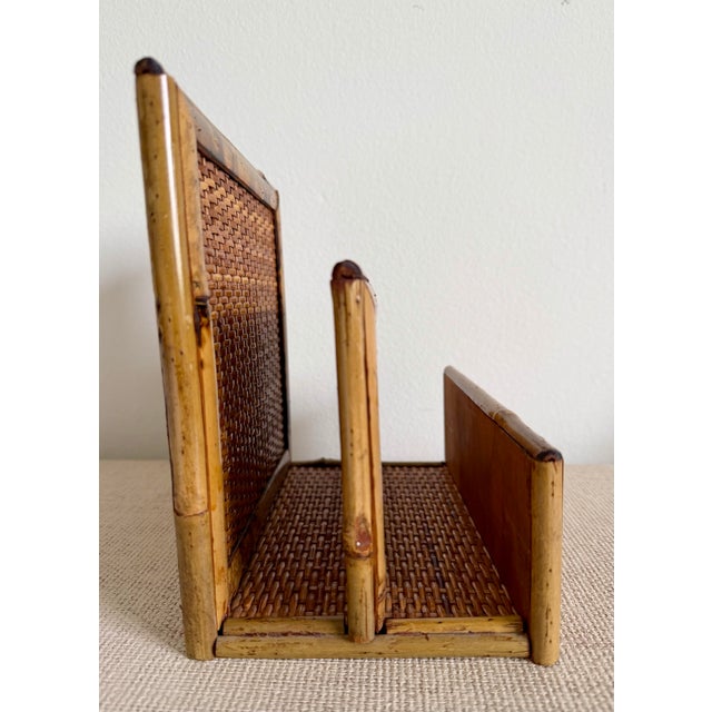 Rattan Mail Desk Organizer For Sale - Image 4 of 5
