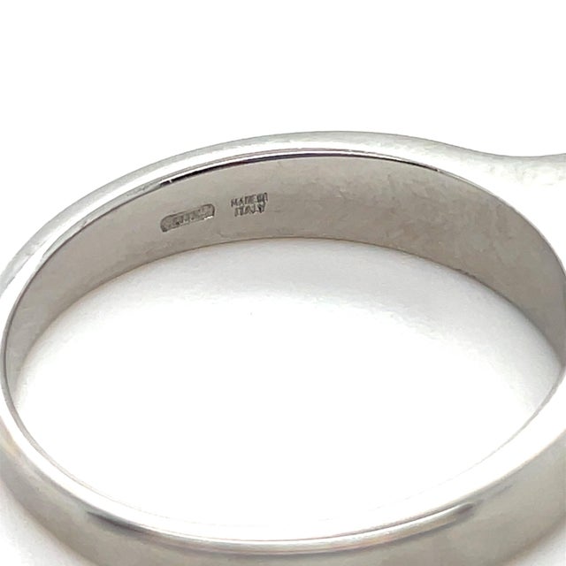 Early 21st Century Bulgari, B.zero1 18k White Gold and Diamond Charm Ring, Size 7.25 For Sale - Image 5 of 5