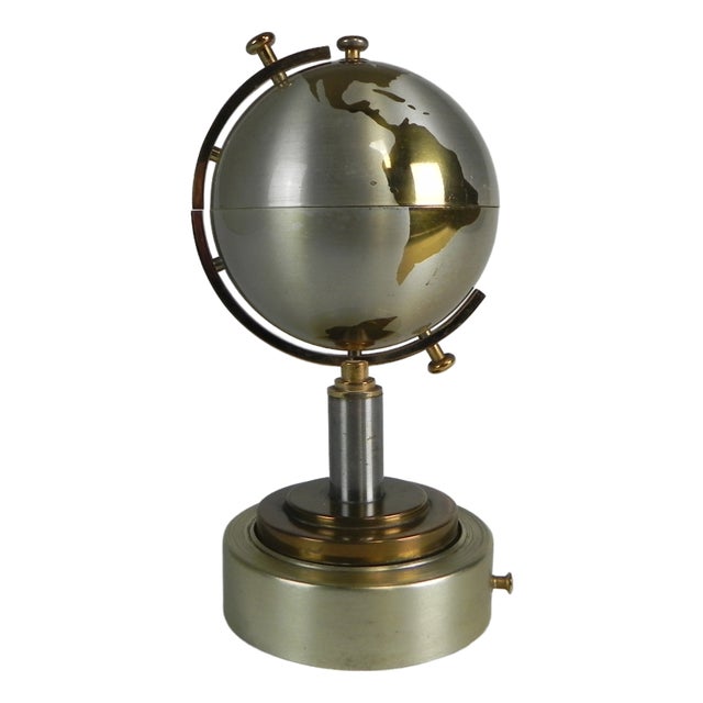 Vintage World Globe Cigarette Holder with Music Box from Windmill, 1960s For Sale