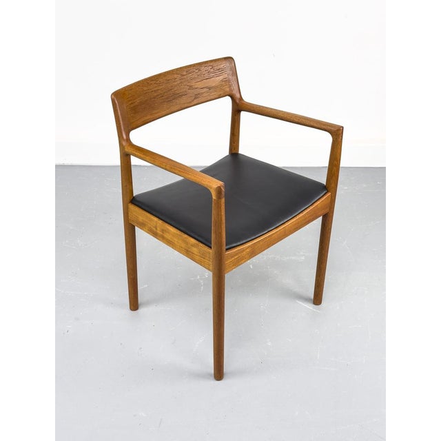 Black Danish Teak and Leather Armchair by J. Nørgaard for Nørgaards Møbelfabrik, 1960s For Sale - Image 8 of 18