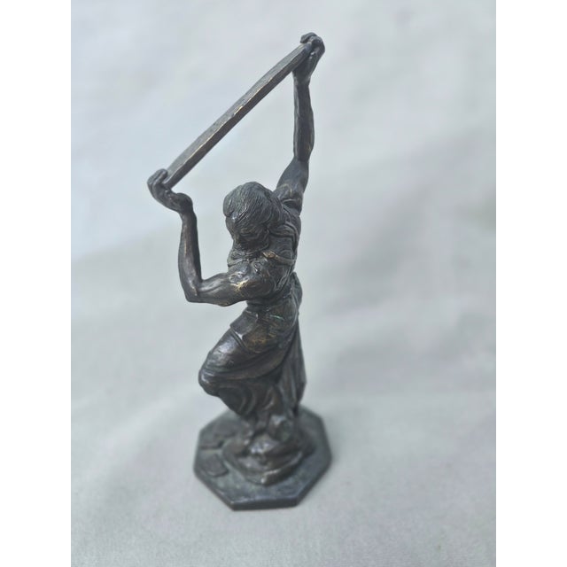 1970s Wrath of Moses Bronze Statue For Sale - Image 9 of 12