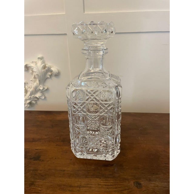 Antique Edwardian Cut Glass Decanter, 1900 For Sale - Image 3 of 9