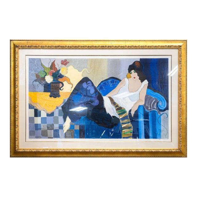 Itzchak Tarkay Le Fiance Signed 1990 Signed Color Serigraph on Paper 235/350 For Sale